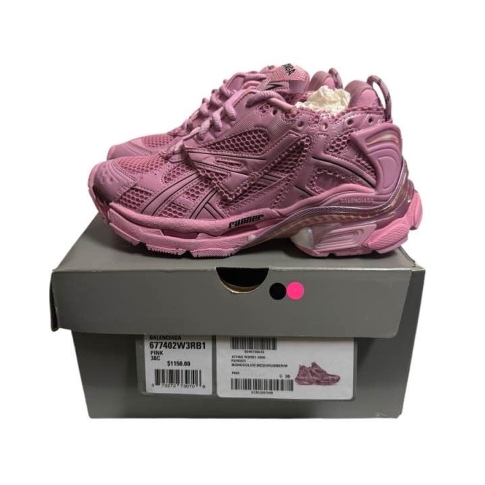 Balenciaga Runner Track Sneakers Platform Pink Black IT36 W36 Women Trainers